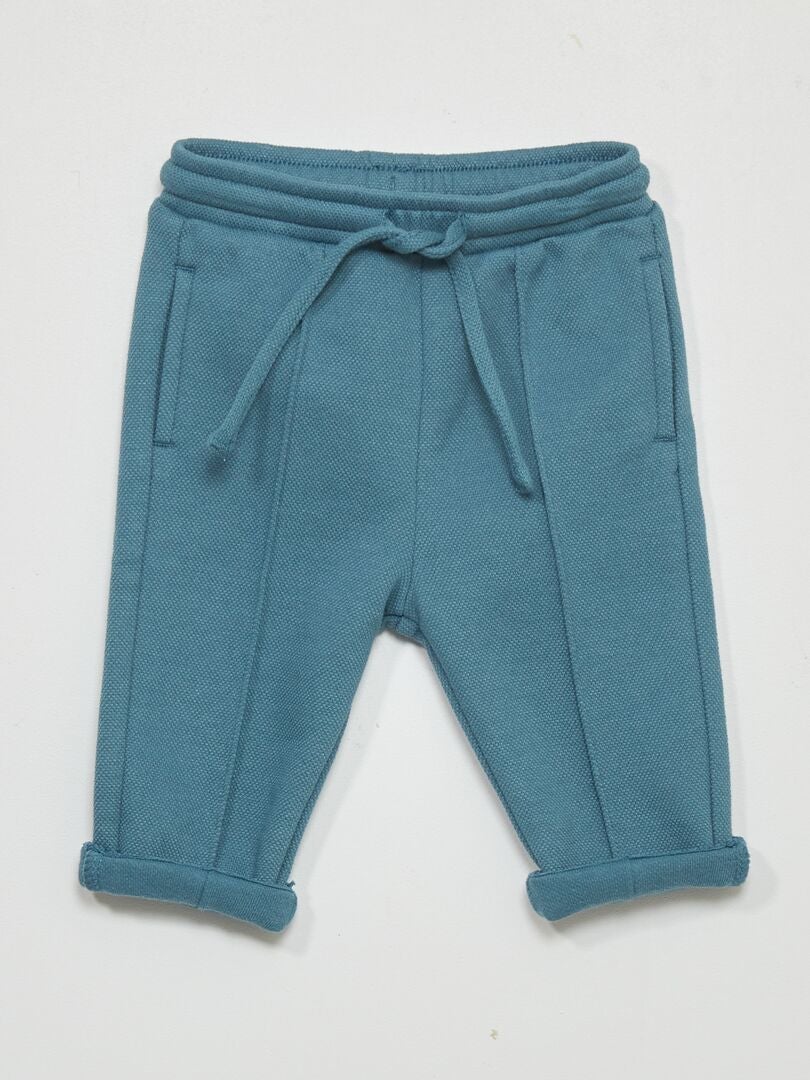 pantalon azul con puntos blancos