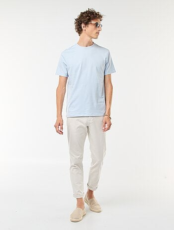 Pantalón de punto de piqué liso