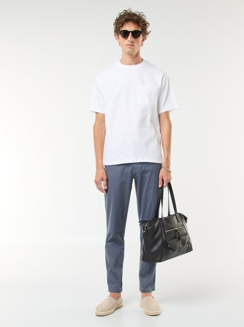 Pantalón de punto de piqué liso - Kiabi