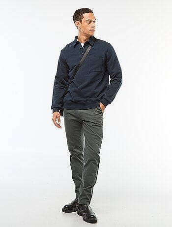 Pantalón de punto de piqué liso