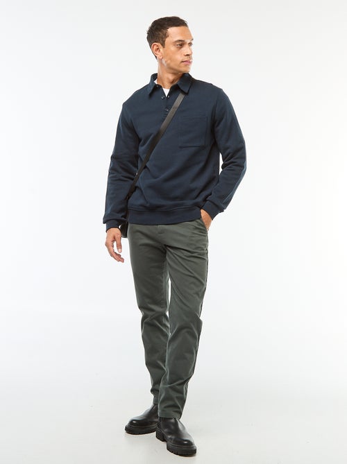 Pantalón de punto de piqué liso - Kiabi