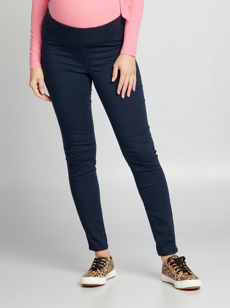 Pantalón de punto elástico tipo jegging azul - Kiabi