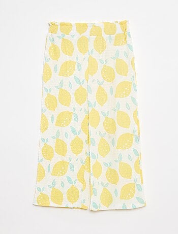 Pantalón de punto gofrado con motivos
