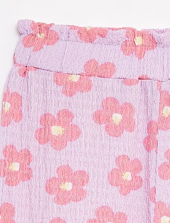 Pantalón de punto gofrado con motivos