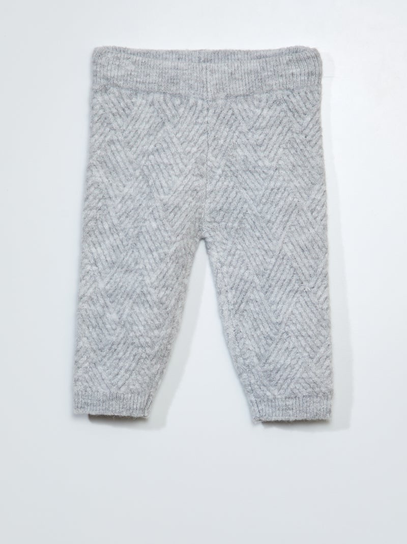 Pantalón de punto GRIS - Kiabi