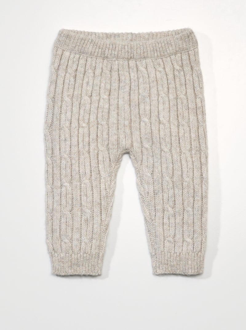 Pantalón de punto grueso BEIGE - Kiabi