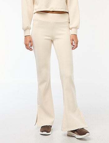 Pantalón de punto grueso y suave corte bootcut