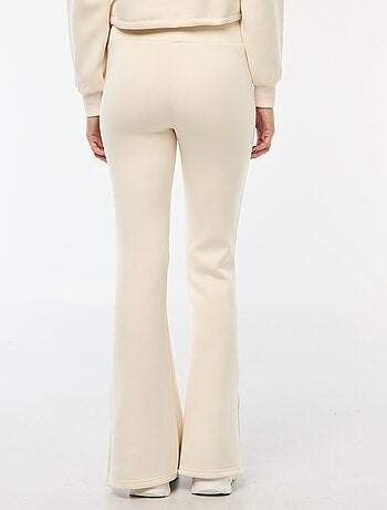 Pantalón de punto grueso y suave corte bootcut