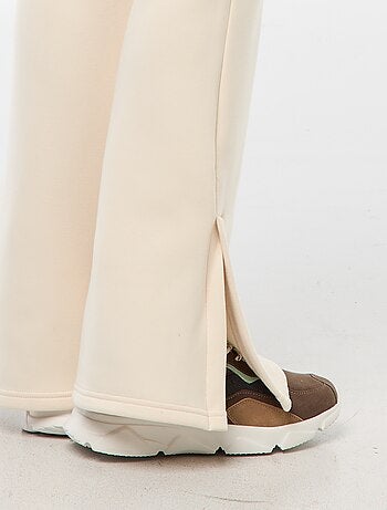 Pantalón de punto grueso y suave corte bootcut