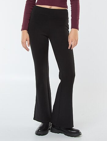 Pantalón de punto grueso y suave corte bootcut