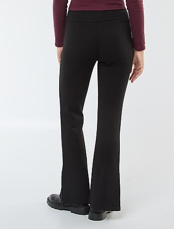Pantalón de punto grueso y suave corte bootcut