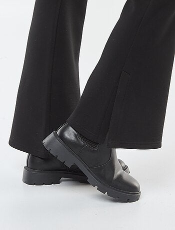 Pantalón de punto grueso y suave corte bootcut