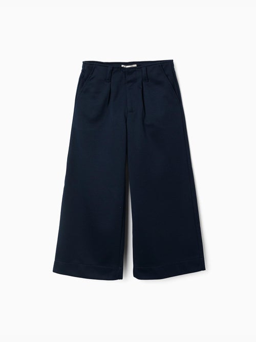 Pantalón de punto interlock de pierna ancha - Kiabi Pantalón de punto interlock de pierna ancha - Kiabi