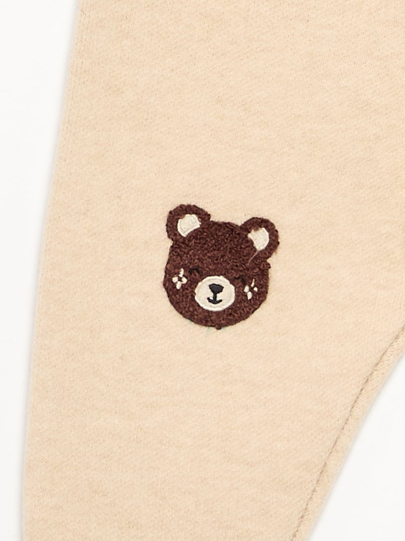 Pantalón de punto liso Beige - Kiabi