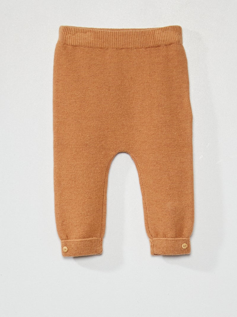 Pantalón de punto MARRON - Kiabi