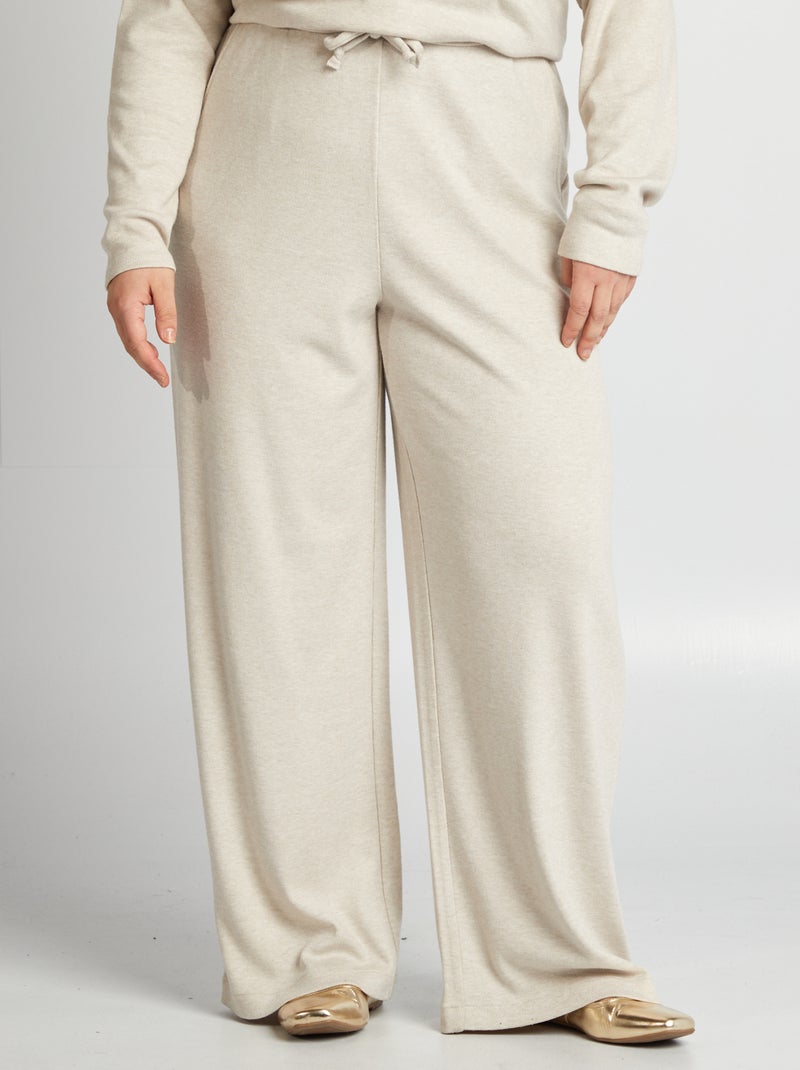 Pantalón de punto suave BEIGE - Kiabi