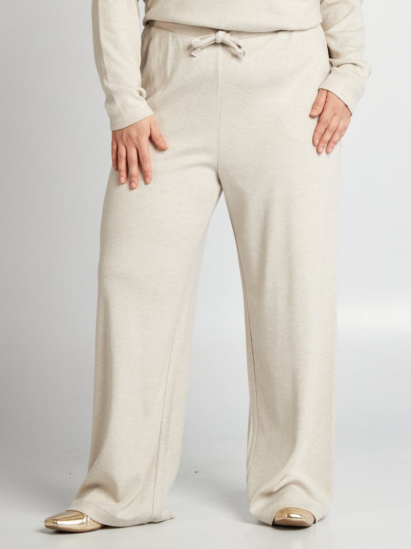 Pantalón de punto suave BEIGE - Kiabi