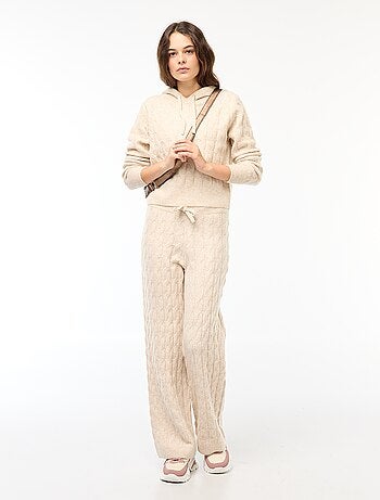 Pantalón de punto trenzado