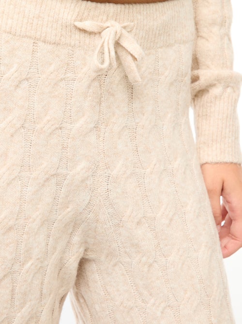 Pantalón de punto trenzado - Kiabi