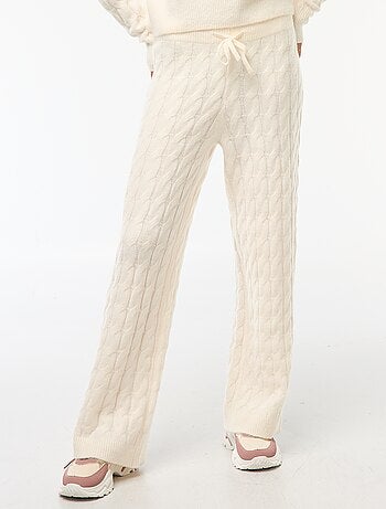 Pantalón de punto trenzado