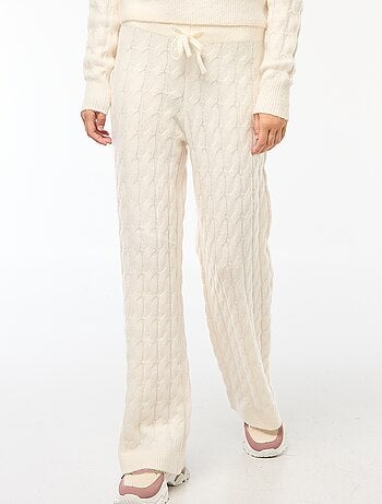 Pantalón de punto trenzado