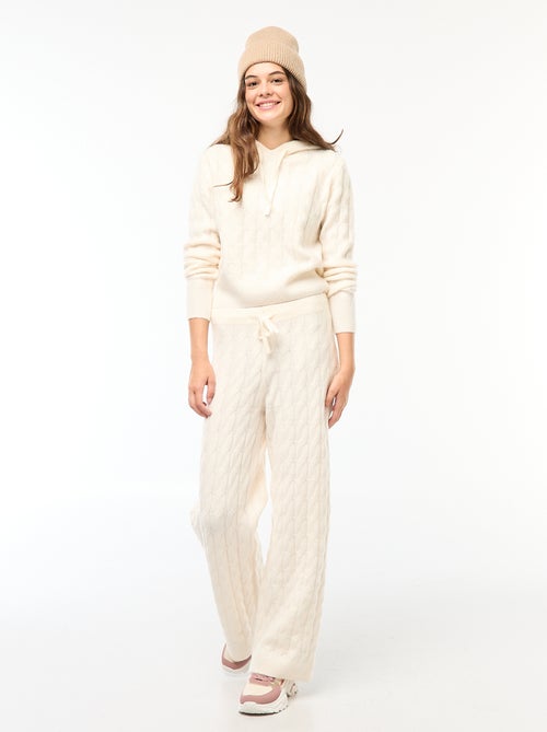 Pantalón de punto trenzado - Kiabi