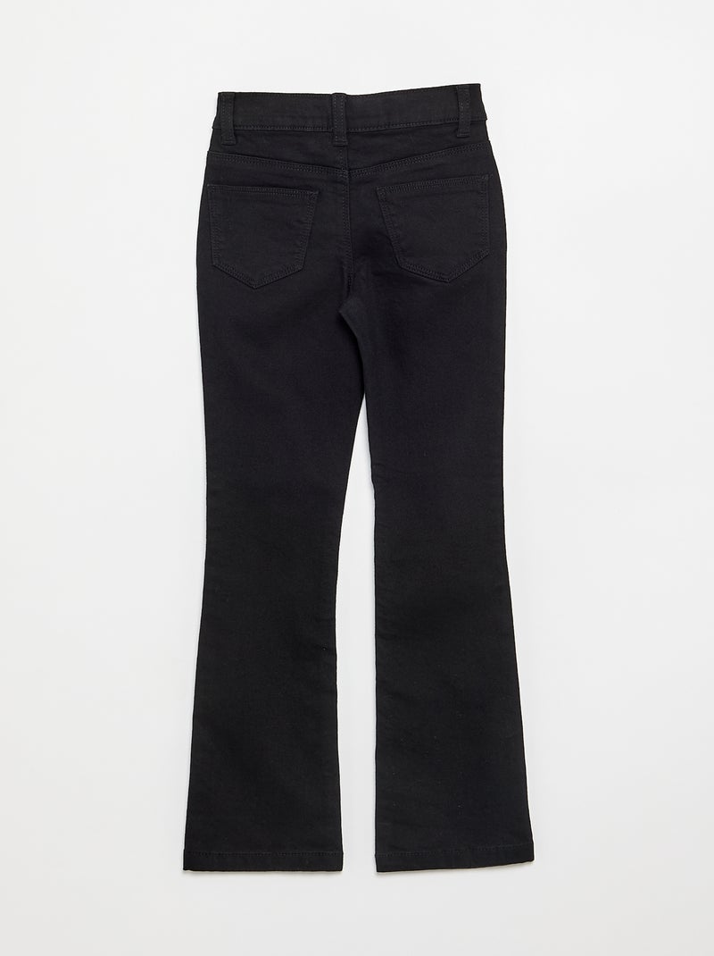 Pantalón de sarga - corte ajustado Negro - Kiabi