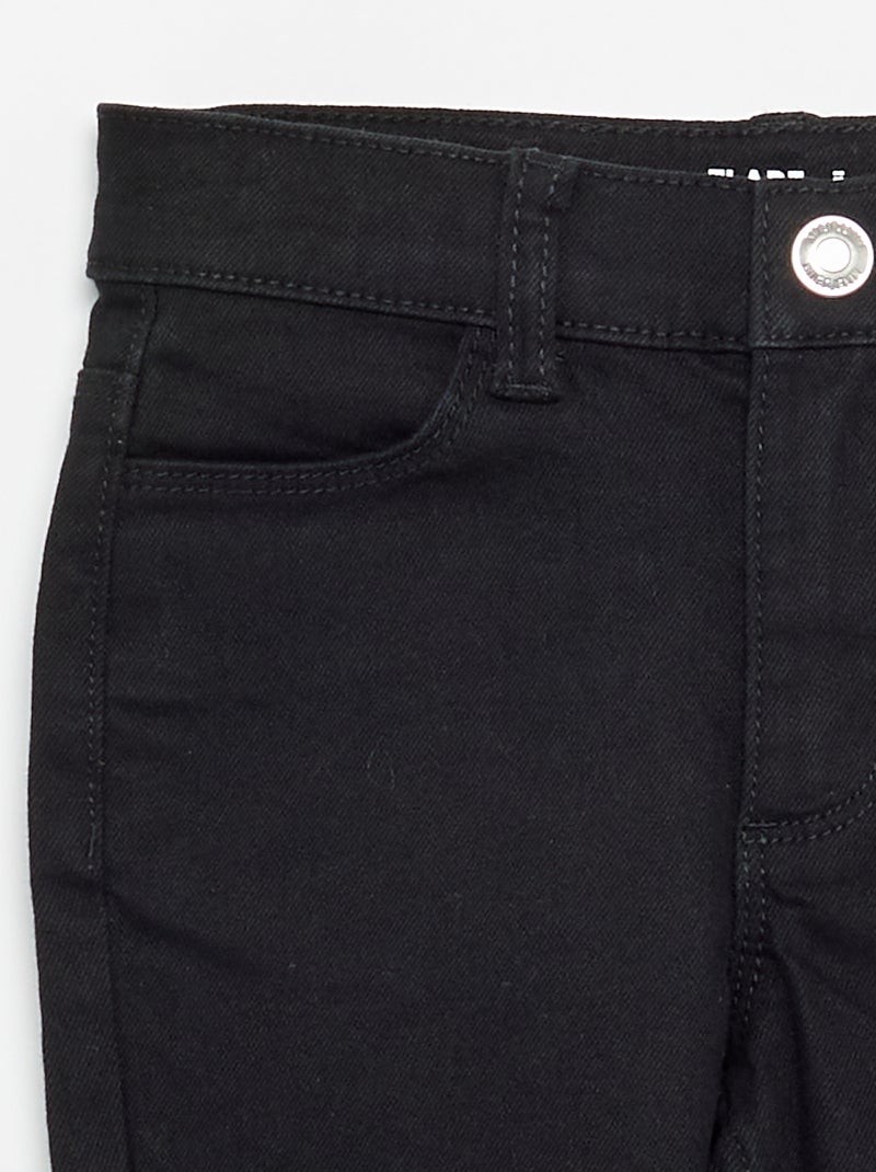 Pantalón de sarga - corte ajustado Negro - Kiabi