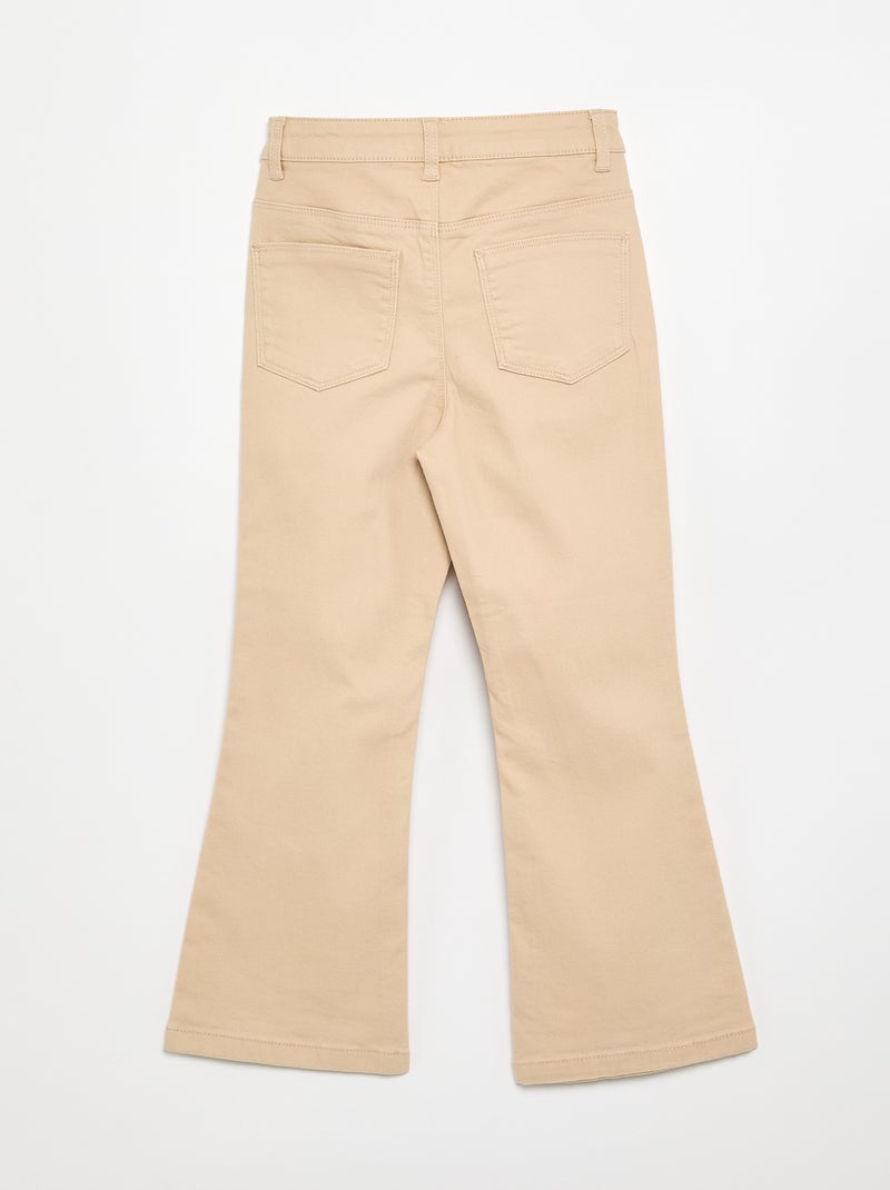 Pantalón de sarga - corte cómodo Beige - Kiabi