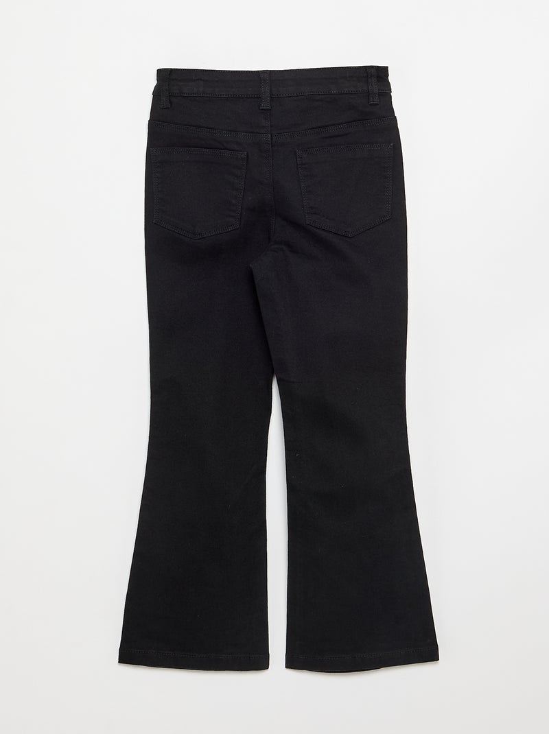 Pantalón de sarga - corte cómodo Negro - Kiabi