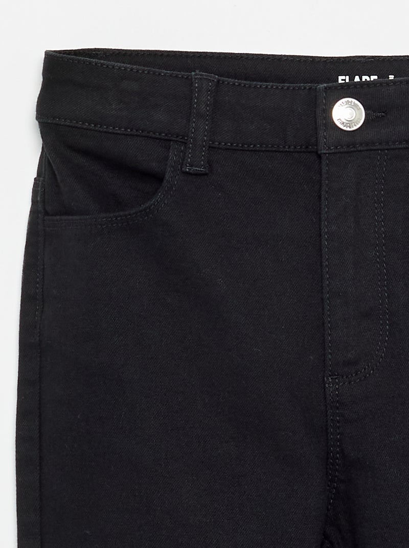 Pantalón de sarga - corte cómodo Negro - Kiabi