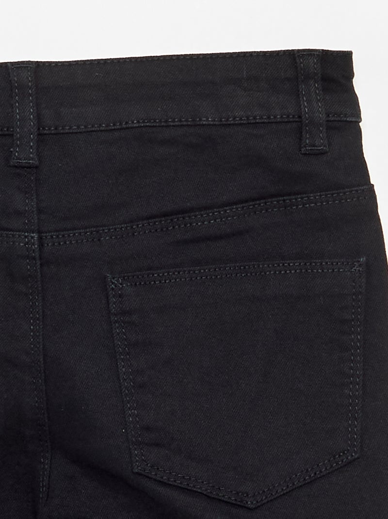 Pantalón de sarga - corte cómodo Negro - Kiabi