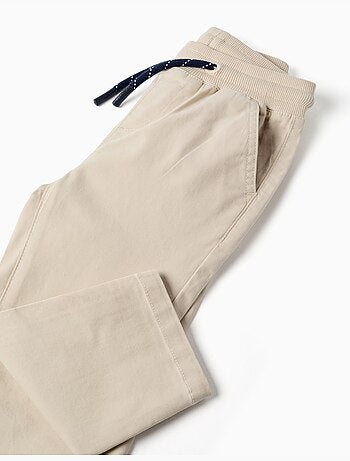 Pantalón de sarga ajustado con cordón