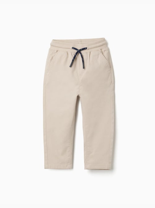 Pantalón de sarga ajustado con cordón - Kiabi Pantalón de sarga ajustado con cordón - Kiabi