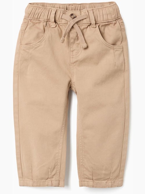 Pantalón de sarga baggy con cordón - Kiabi