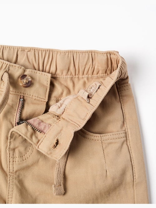 Pantalón de sarga baggy con cordón - Kiabi