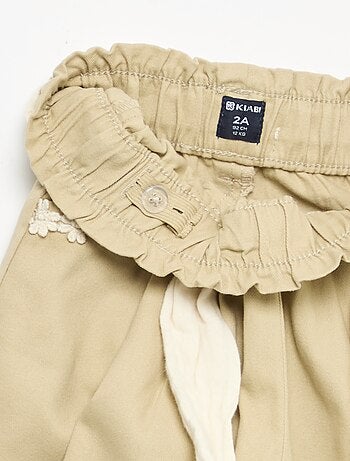 Pantalón de sarga + cinturón anudable