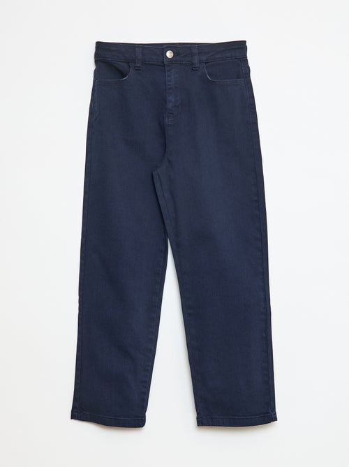 Pantalón de sarga con automáticos - Corte + cómodo - Kiabi