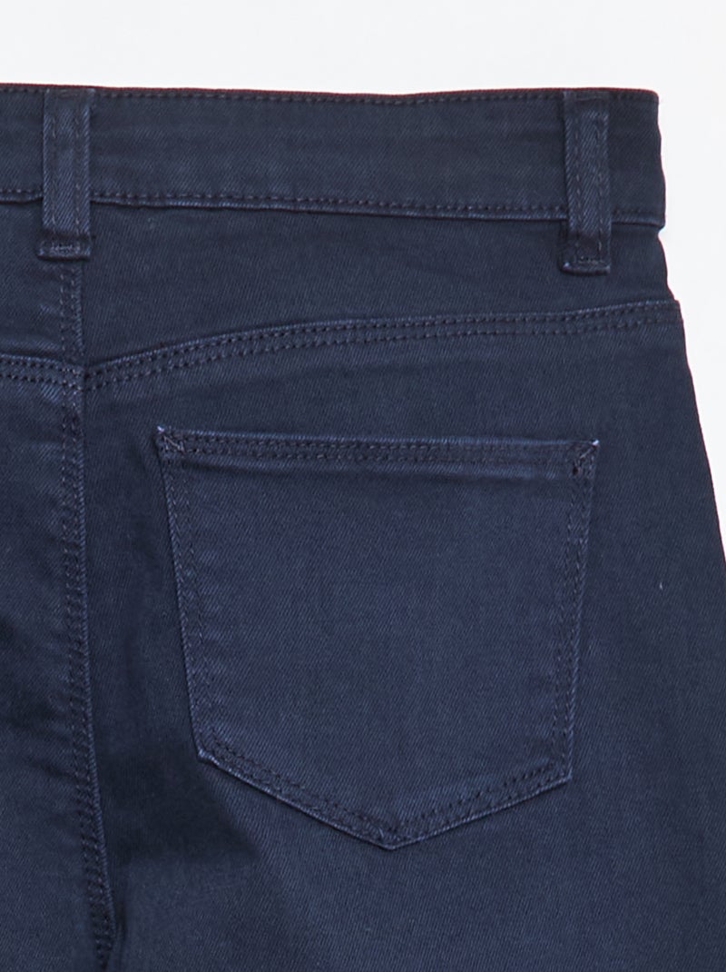 Pantalón de sarga con automáticos - Corte + cómodo azul - Kiabi