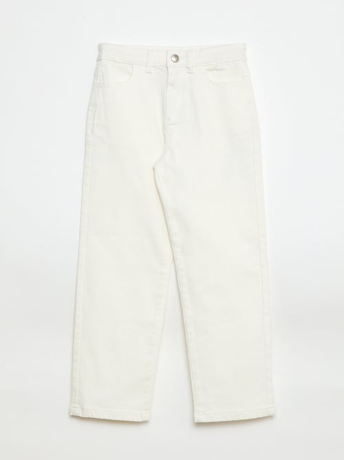 Pantalón de sarga con automáticos - Corte + cómodo - Kiabi