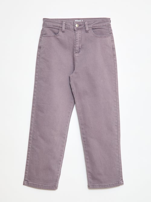 Pantalón de sarga con automáticos - Corte + cómodo - Kiabi