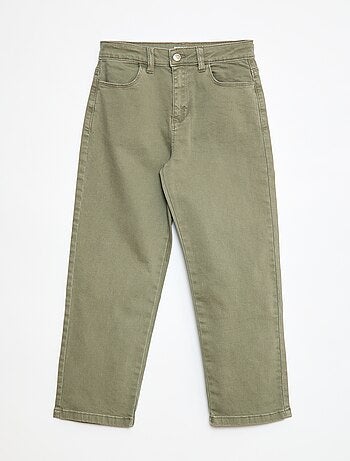 Pantalón de sarga con automáticos - Corte + cómodo
