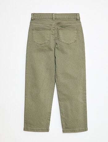 Pantalón de sarga con automáticos - Corte + cómodo