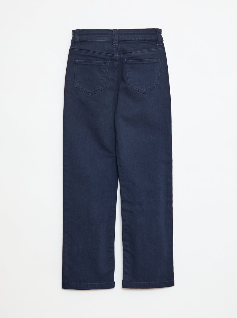 Pantalón de sarga con automáticos azul - Kiabi