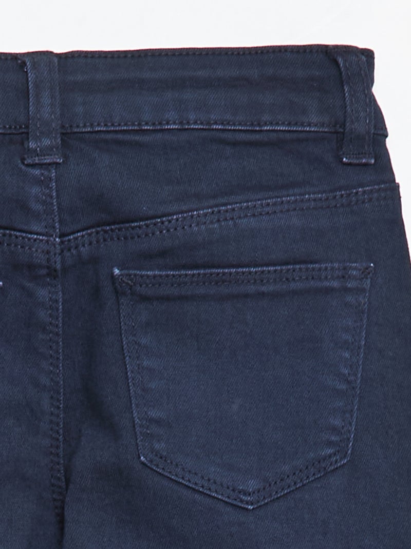 Pantalón de sarga con automáticos azul - Kiabi