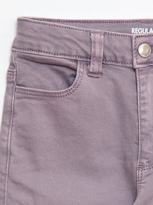 Pantalón de sarga con automáticos - Kiabi