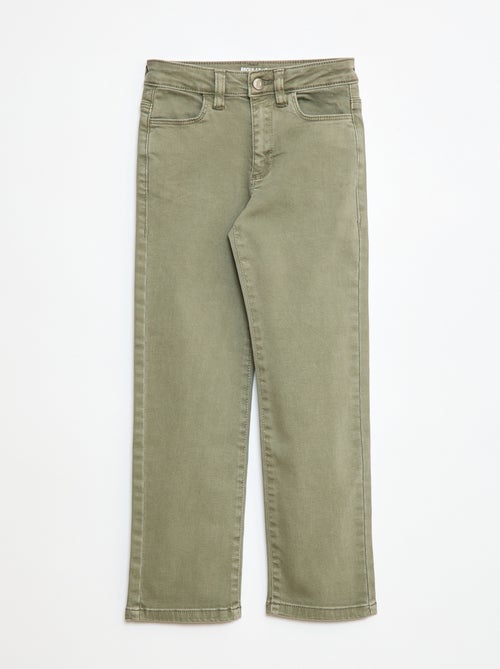 Pantalón de sarga con automáticos - Kiabi