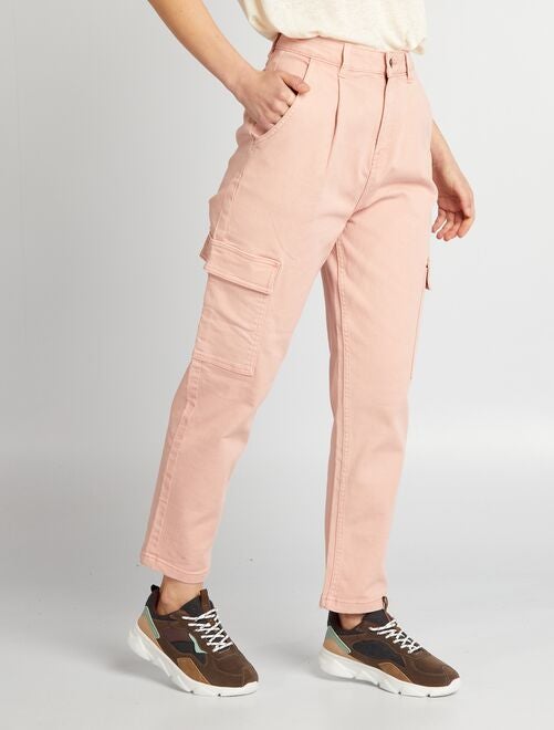 Pantalón de sarga con bolsillos con solapa - L27 - Kiabi