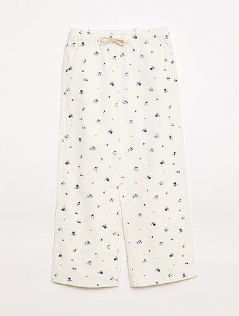 Pantalón de sarga con cordones ajustables