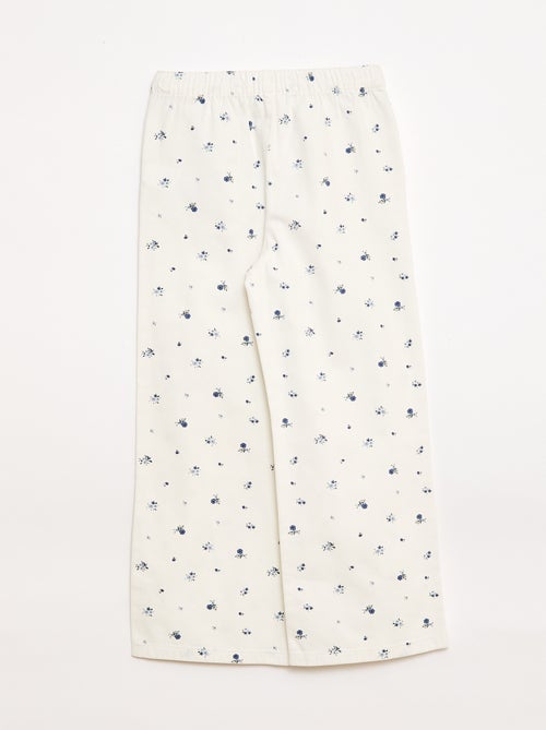 Pantalón de sarga con cordones ajustables - Kiabi